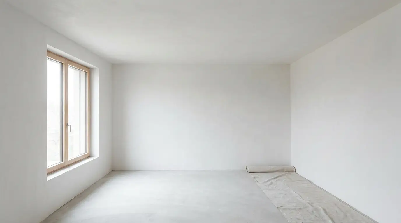 Freshly painted room with a flawless finish