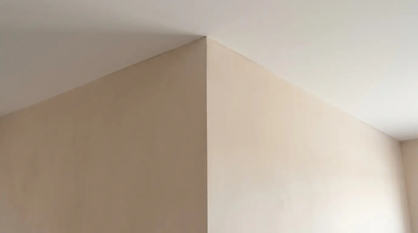 Freshly painted smooth wall